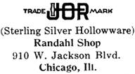 Randahl Shop silver mark