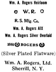 William A. Rogers silver mark