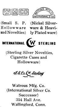 Watrous Mfg. Co. silver mark