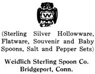 Weidlich Sterling Spoon Co. silver mark