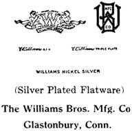 Williams Bros. Mfg. Co. silver mark