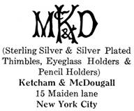 Ketcham & McDougall silver mark