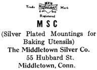 Middletown Silver Co. silver mark