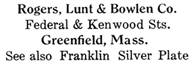 Rogers, Lunt & Bowlen Co. silver mark
