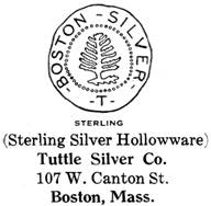 Tuttle Silver Co. silver mark