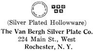 Van Bergh Silver Plate Co. silver mark