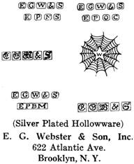E. G. Webster & Son silver mark