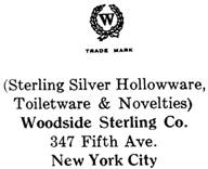 Woodside Sterling Co. silver mark