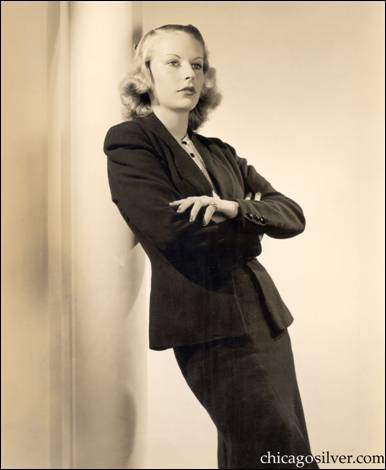 Elsie Smed Lowry, Peer Smed's youngest daughter, in a modeling shot.  The ring is by her father.