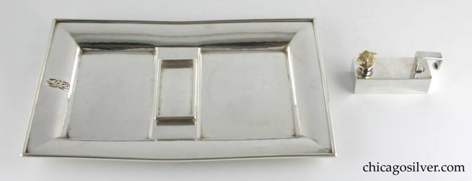 Kalo tray, smokers, rectangular with matching removable lighter (2 pieces).  