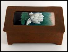 Frank Gardner Hale copper and enamel box