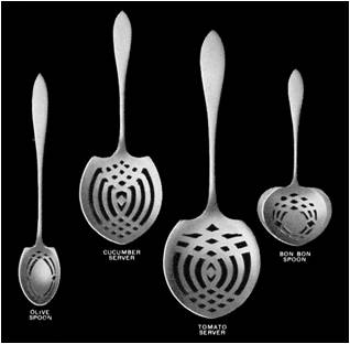 Guide to servers and utensils -- slotted servers