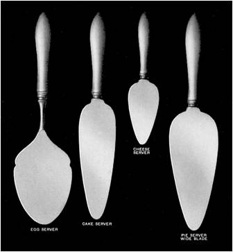 Guide to servers and utensils -- flat servers