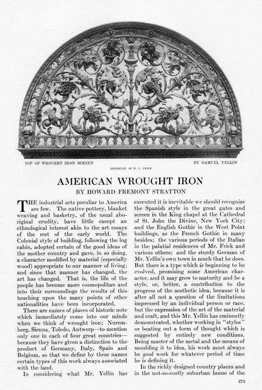 Samuel Yellin article