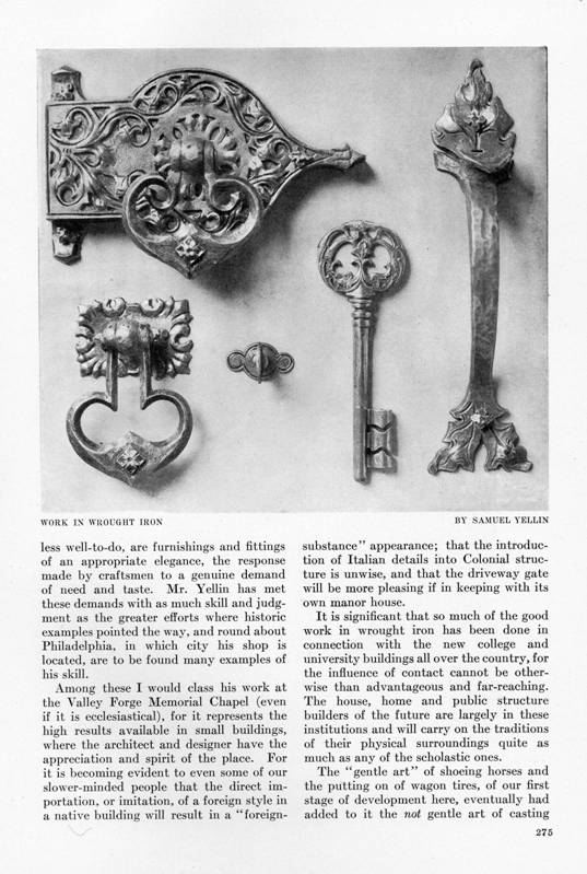 Samuel Yellin article