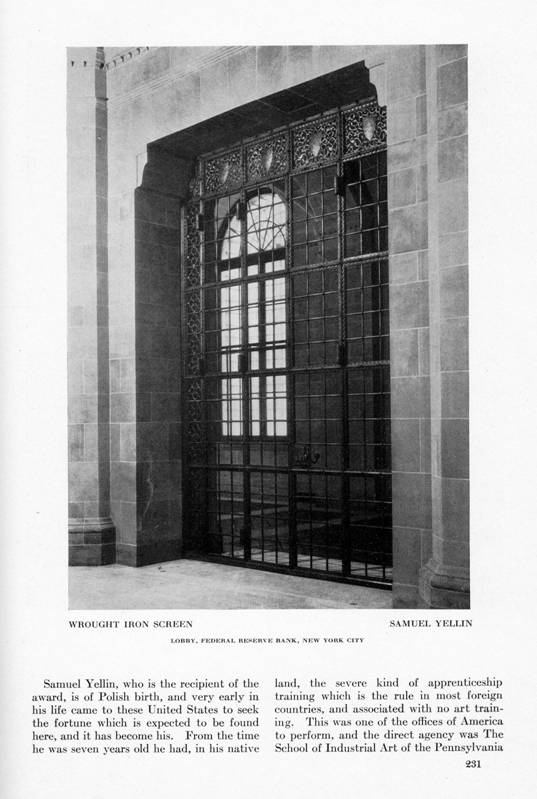 Samuel Yellin article